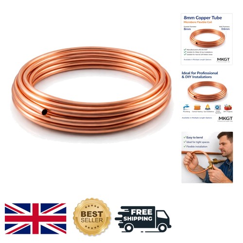 8mm copper pipe - copper, coil