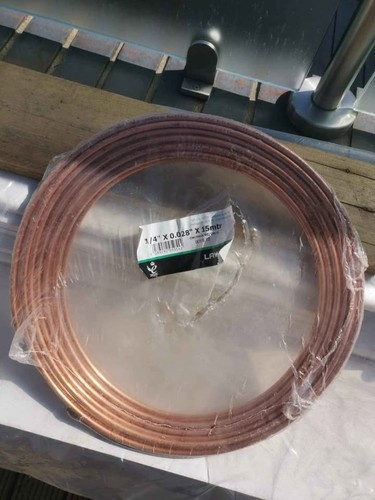 Copper tube coil 15m - , x